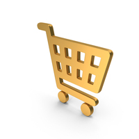 Shopping Cart Icon Gold PNG & PSD Images