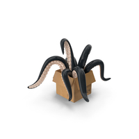 Black Tentacles Come Out Of The Box PNG & PSD Images