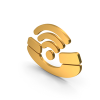 Phone Call Icon Gold PNG & PSD Images