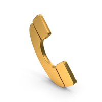 Phone Call Icon Gold PNG & PSD Images