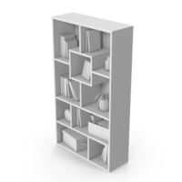 Monochrome Bookcase PNG & PSD Images