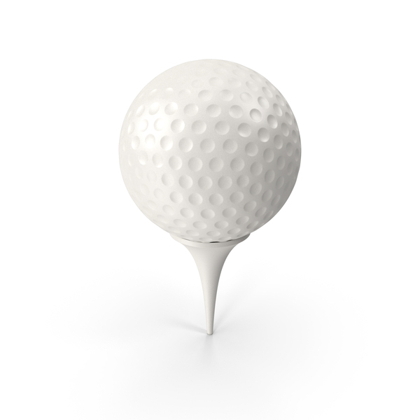 Golf Ball On White Tee PNG & PSD Images