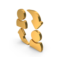 Exchange In Business Icon Gold PNG & PSD Images