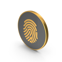 Finger Print Icon Gold PNG & PSD Images