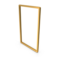 Out Line Rectangular Box Icon Gold PNG & PSD Images