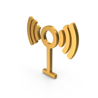 Cell Tower Signal Icon Gold PNG & PSD Images