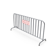 Temporary Fence With Sign KEEP OUT PNG & PSD Images
