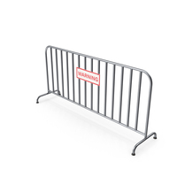 Temporary Fence With Sign WARNING PNG & PSD Images