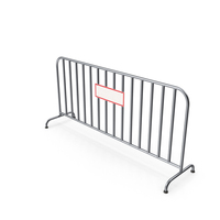 Temporary Fence With Blank Sign PNG & PSD Images