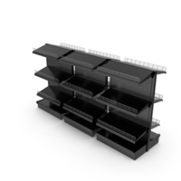Double Sided 72 Inclined Shelf Fence PNG & PSD Images