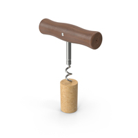 Corkscrew With Cork PNG & PSD Images