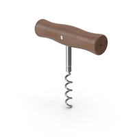 Dark Wood Corkscrew PNG & PSD Images