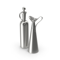 Silver Modernist Pitchers Set PNG & PSD Images