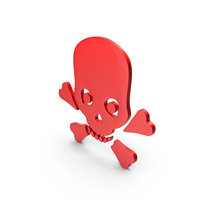 Skull Symbol Red PNG & PSD Images