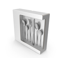 Silver Blank Cutlery Box PNG & PSD Images