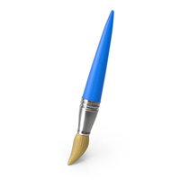 Cartoon Blue Artist Paint Brush PNG & PSD Images