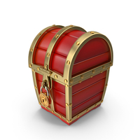 Cartoon Red Treasure Chest PNG & PSD Images