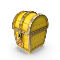 Cartoon Yellow Treasure Chest PNG & PSD Images