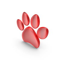 Red Paw Icon PNG & PSD Images