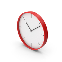 Red Wall Clock PNG & PSD Images
