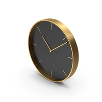 Gold Wall Clock PNG & PSD Images