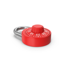 Red Combination Padlock PNG & PSD Images
