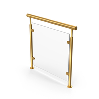 Gold Glass Railing PNG & PSD Images