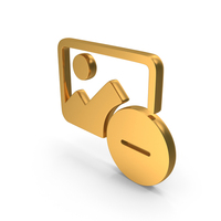 Gold Delete Image Icon PNG & PSD Images