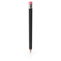 Black Pencil With Eraser PNG & PSD Images