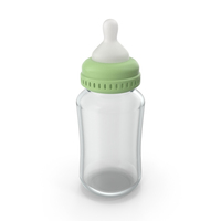 Empty Glass Baby Feeding Bottle PNG & PSD Images