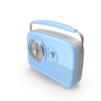 Retro Blue Portable Radio PNG & PSD Images