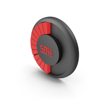 Red Radial Progress Bar 50% Symbol PNG & PSD Images