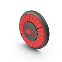 Red Radial Progress Bar 100% Symbol PNG & PSD Images