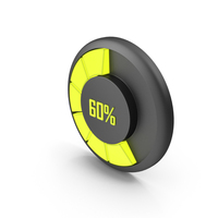 Yellow 60% Radial Progress Bar Symbol PNG & PSD Images