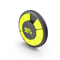 Yellow Radial Progress Bar 90 PNG & PSD Images