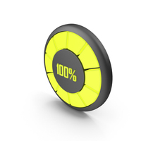Yellow Radial Progress Bar 100 PNG & PSD Images