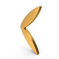 Gold Mathematical Less Than Icon PNG & PSD Images