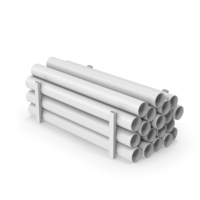 Monochrome Metal Pipes Stack PNG & PSD Images