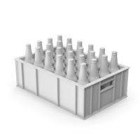 Monochome Bottle Crate With Beer Bottles PNG & PSD Images