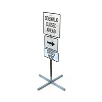 Sidewalk Closed Sign PNG & PSD Images