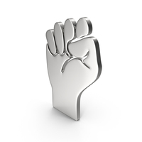Silver Protest Freedom Fist Symbol PNG & PSD Images