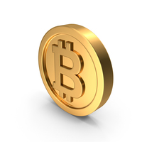 Gold Cartoon Bitcoin PNG & PSD Images