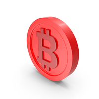Red Cartoon Bitcoin PNG & PSD Images