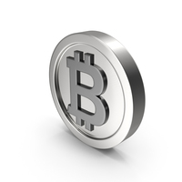 Silver Cartoon Bitcoin PNG & PSD Images