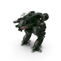 Fantastic Combat Robot Dark Green With Pilot PNG & PSD Images