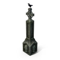 Raven On Halloween Tombstone PNG & PSD Images