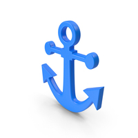 SHIP ANCHOR SYMBOL BLUE PNG & PSD Images