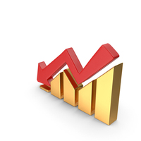 Red & Gold Graph Symbol PNG & PSD Images