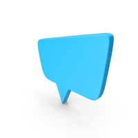 Blue Speech Bubble Symbol PNG & PSD Images
