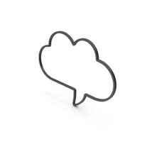 Black Speech Bubble Symbol PNG & PSD Images